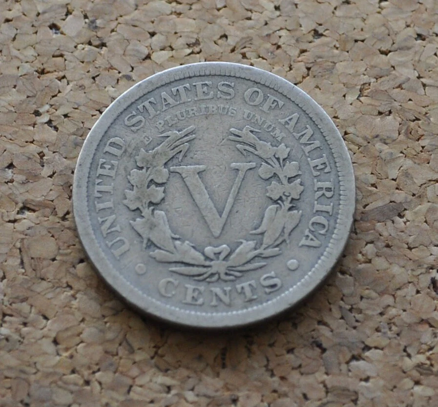 1905 V Nickel - 1905 Liberty Head Nickel - G (Good) Condition - Liberty Nickel - 1905 Nickel Barber Design - Collectible, Jewelry, Design - Image 7