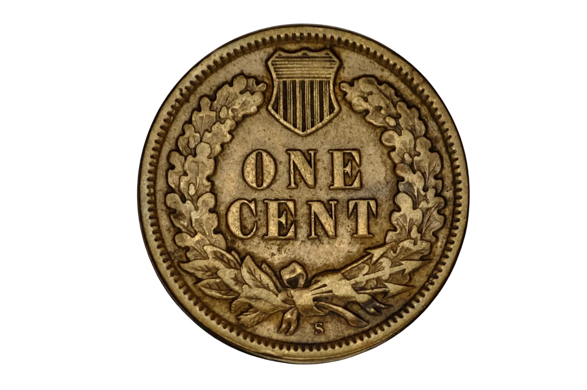 1909-S Indian Head Penny - Key Date - VF - 1909 S Us One Penny - 1909 S Mint Indian Head Cent 1909 S Mark - Image 2