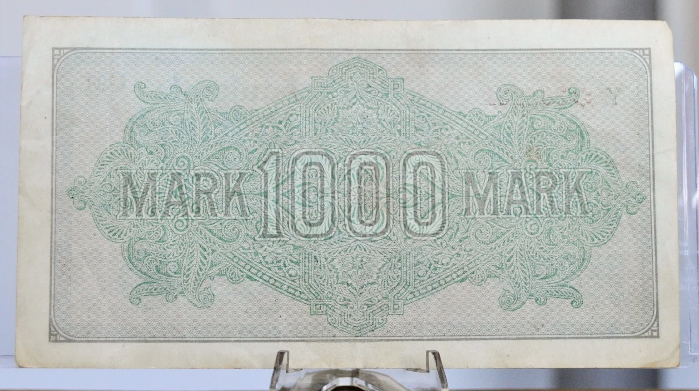 1922 Germany 1000 Mark Star Banknote - Reichsbanknote - Rarer Star Note - Wavy Lines Watermark - 1922 Star One Thousand Mark Note - P#76g* - Image 2