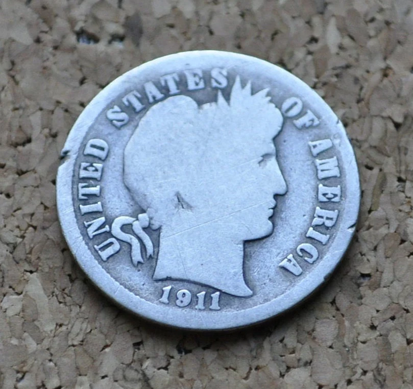 1911 Barber Silver Dime - Choose by Mint & Grade / Condition - Silver Dime - Philadelphia Mint - 1911-P Barber Dime - Image 6