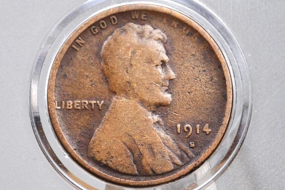 1914 P,S Wheat Penny - Choose by Mint & Grade - Wheat Ear Cent - World War I Era Coin - Lincoln Cent - Image 3