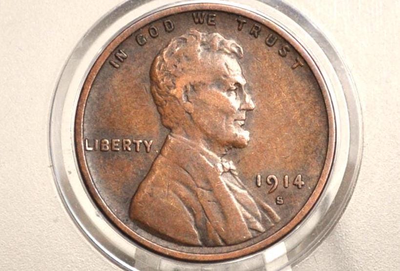 1914 P,S Wheat Penny - Choose by Mint & Grade - Wheat Ear Cent - World War I Era Coin - Lincoln Cent - Image 5