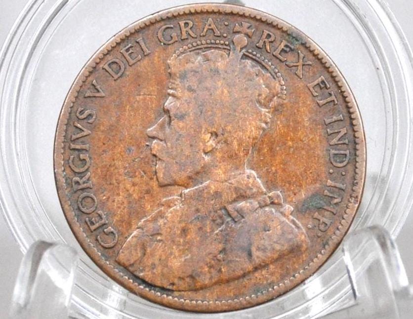 1915 Canadian One Cent - XF Grade / Condition - King Edward VII - One Cent Canada 1915 Cent - Image 2