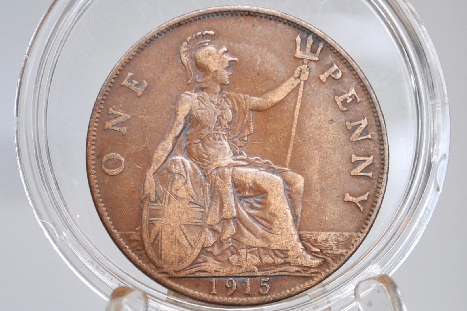 1915 Great Britain One Penny - Choose by Grade / Coin - UK Penny 1915 - Higher Grades - Image 3
