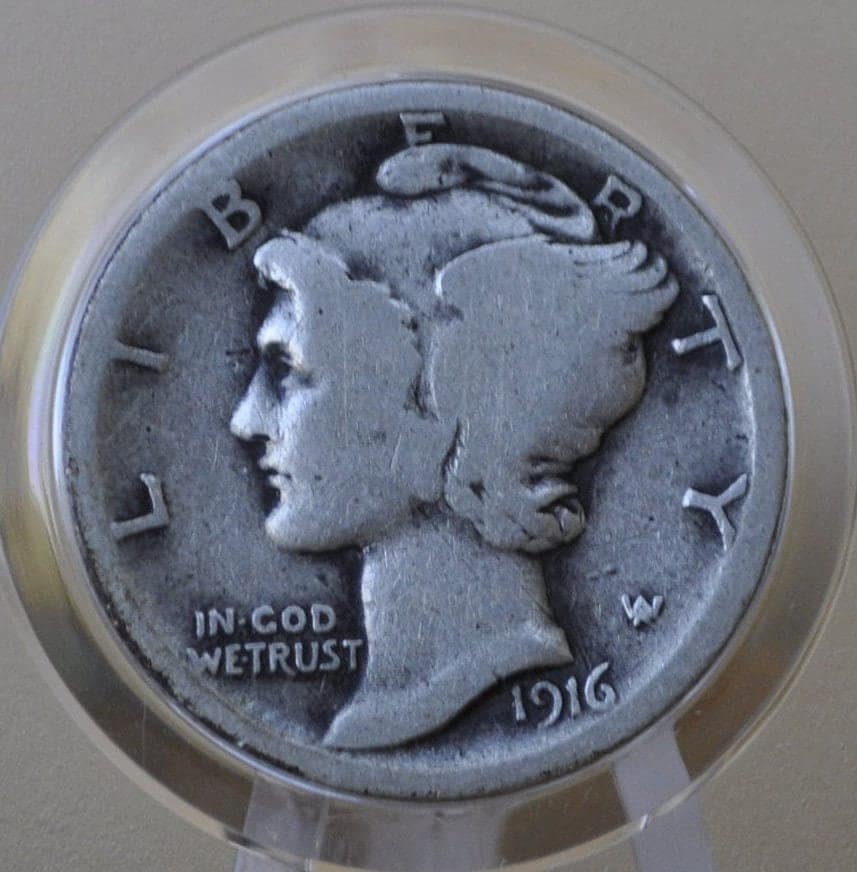 1916-S Mercury Silver Dime - Choose by Grade - San Francisco Mint - 1916 S Winged Liberty Head Silver Dime Mercury 1916S - Image 5