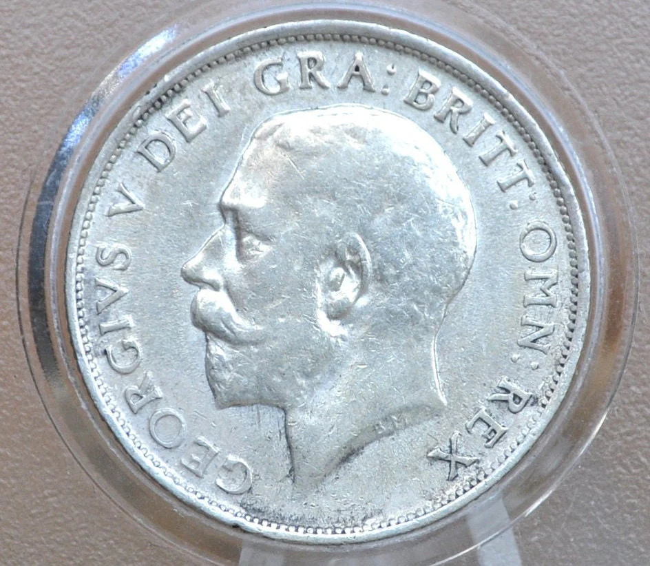 1917 Great Britain Silver 1 Shilling UK One Shilling 1917 - About Uncirculated Grade, Lustrous Coin - 1 Shilling 1917 Sterling Shilling UK - Image 2
