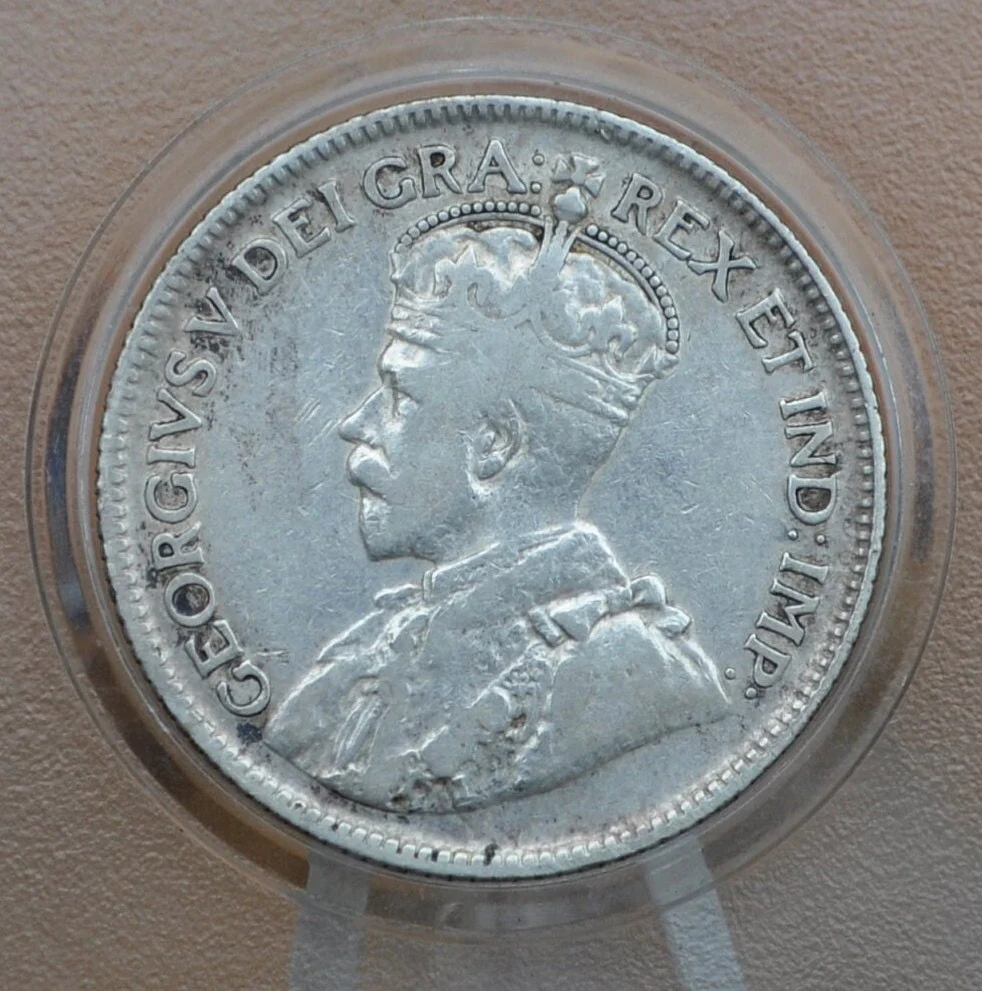 1906-1950 Canadian Silver Quarters - King George V - 92.5% Silver Quarters, Choose by Date - Canadian Coin Collection - Old Canada 25 Cents - Image 5