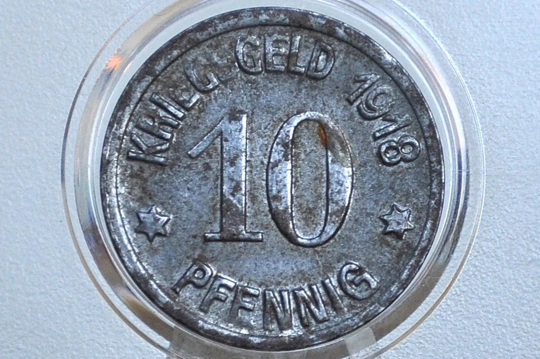 1918 City of Coblenz 10 Pfennig  - Great Condition - Prussian Rhine Emergency Coinage - German Weimar Republic - - Image 2