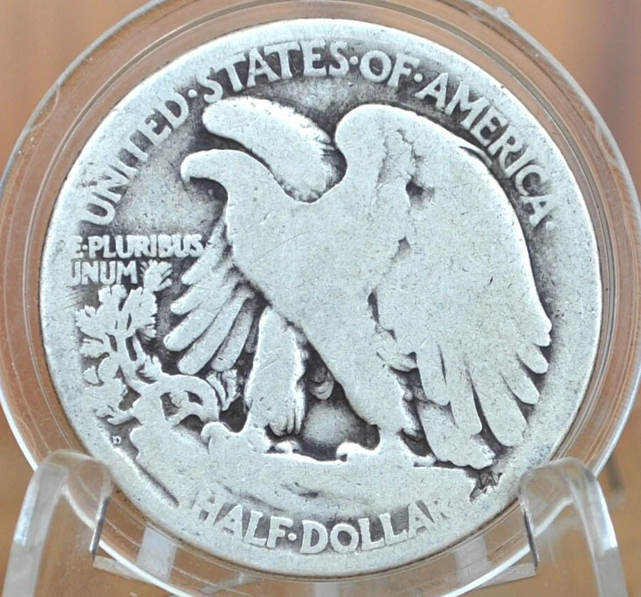 1920-D Walking Liberty Silver Half Dollar - Choose by Grade / Condition - Denver Mint 1920 D Half Dollar / 1920 D WLH, Low Mintage Date - Image 6
