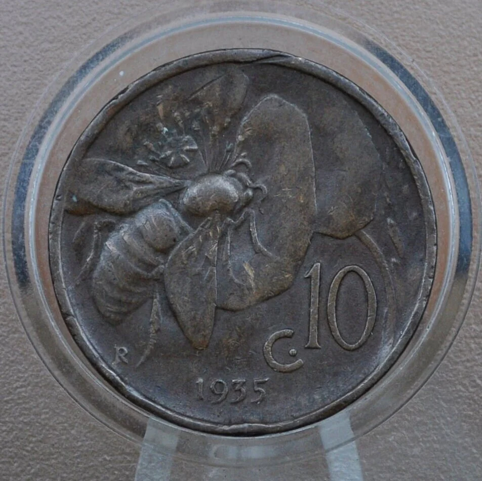 1920's 30s & 40s Italian 10 Cent Coins - Choose by Date - 1935 Italy 10 Cent Coin 1934 Ten Centesimi 1939 - Kingdom of Italy Victor Emmanuel - Image 6