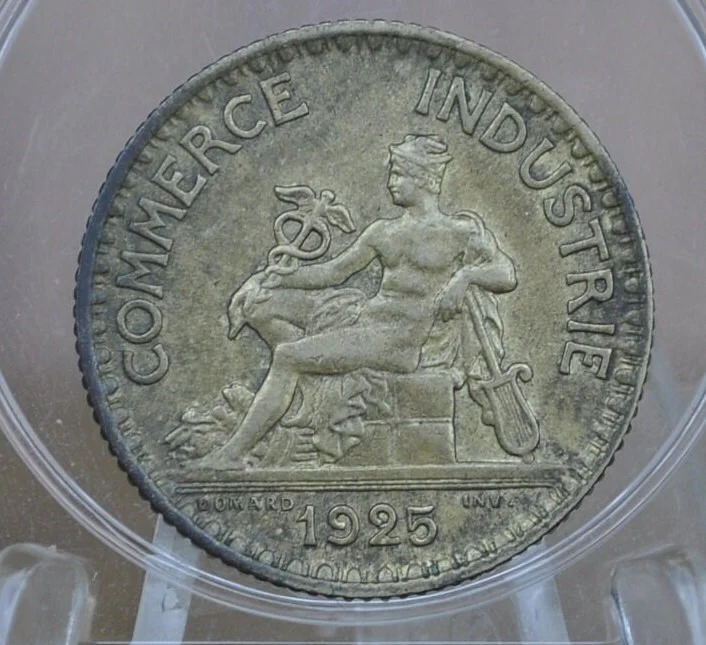 1920's French 1 Franc and 50 Centimes Coins - Choose by Date - Great Conditions - Bon Pour 1 Franc "Commerce Industrie" - Image 6
