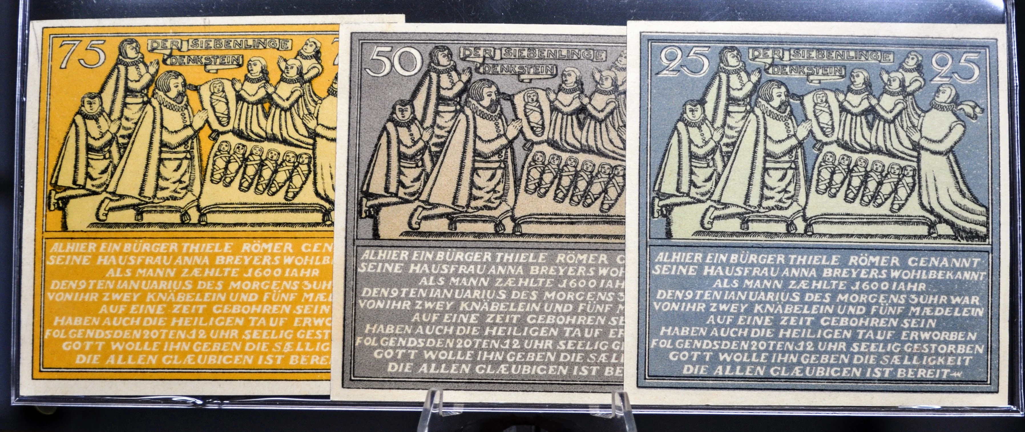 1921 Hameln Germany 25, 50, 75 Pfennig Notgeld Set - Near Complete Set - German Emergency Currency - 1921 German Pfennig Note Trio - Image 2