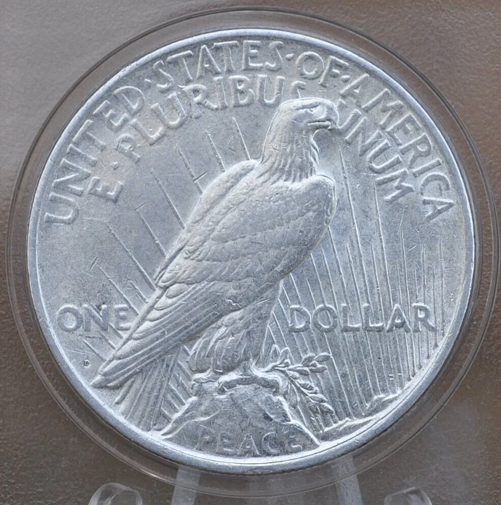 1922-D Peace Silver Dollar - Choose By Grade, Xf-Au - Denver Mint - 1922 D Silver Dollar Peace Dollar 1922D - Image 6