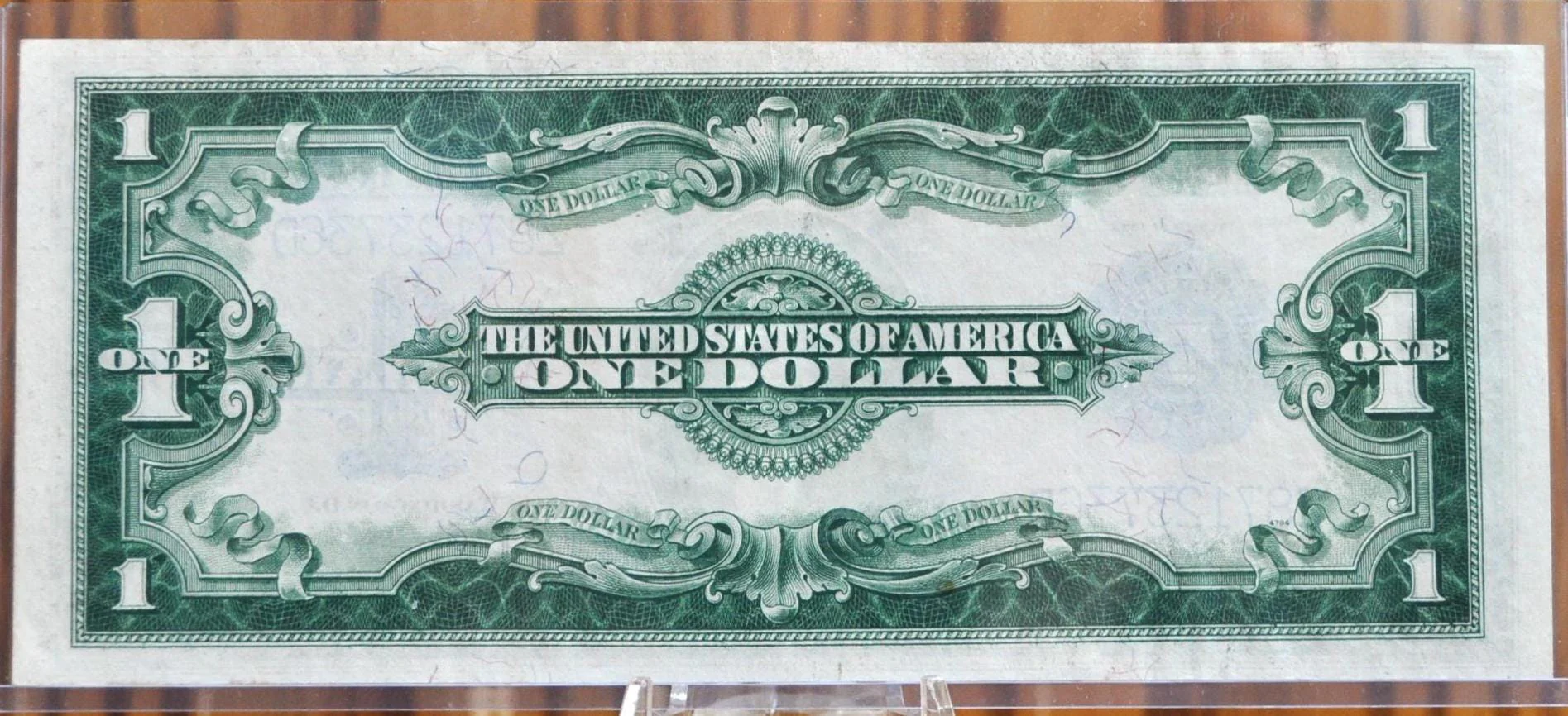 1923 Silver Certificate Horseblanket Note 1 Dollar Bill - Choose by Grade - Blue Seal - 1923 One Dollar Silver Cert - Fr.238 - Woods / White - Image 2