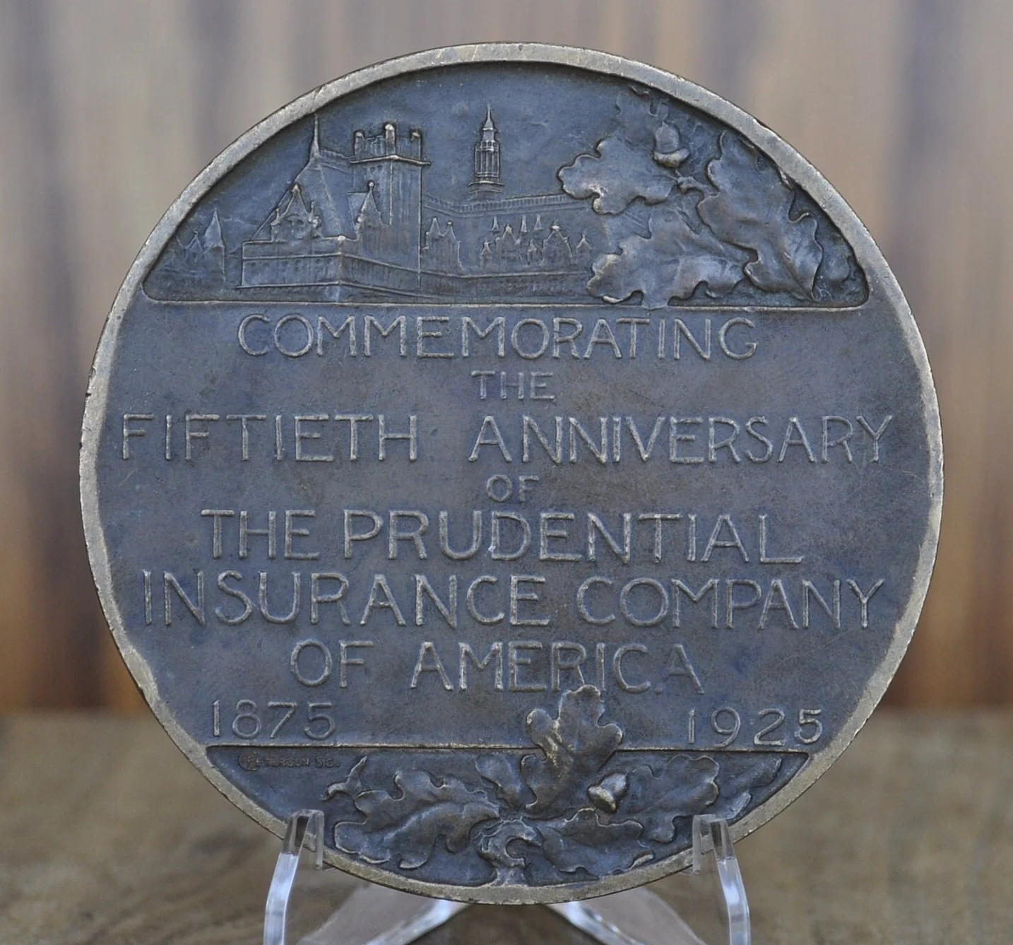 1925 Prudential Commemorative Token - Very Large Medal (weighing in at 5.1 ounces) - Bronze - Prudential Insurance Company Anniversary Medal - Image 2