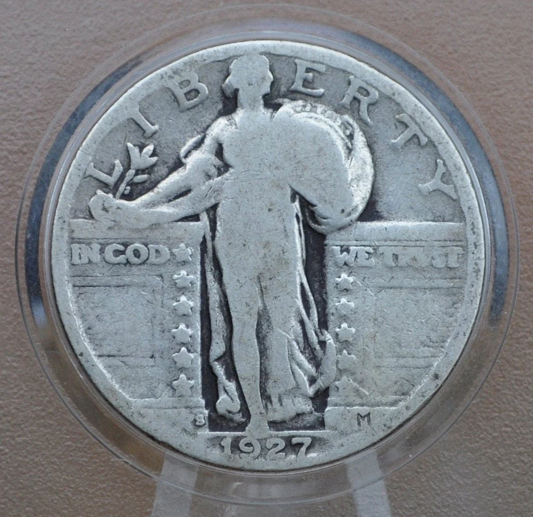 1927-S Standing Liberty Quarter - Choose by Grade / Condition - 1927S Standing Liberty Quarter - San Francisco Mint - 1927 S Silver Quarter - Image 3