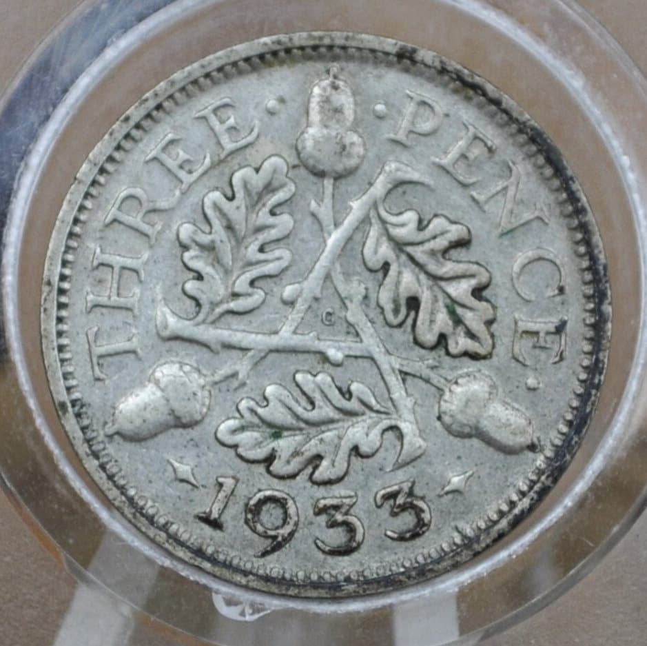 1928-1936 Great Britain Silver 3 Pence Silver - VF/XF Grades Conditions - King George - UK 3 Pence Great Britain Three Pence 50% Silver - Image 10