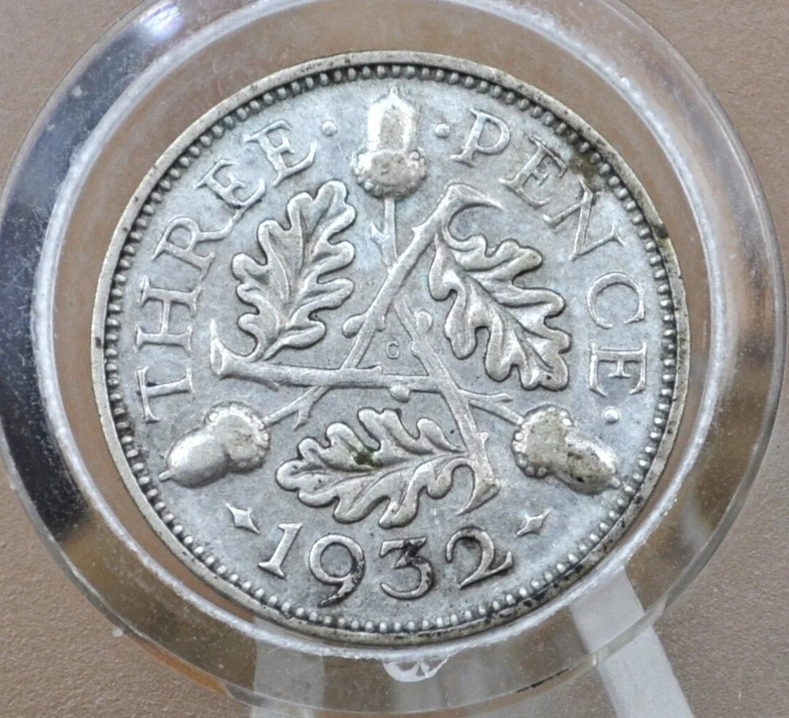 1928-1936 Great Britain Silver 3 Pence Silver - VF/XF Grades Conditions - King George - UK 3 Pence Great Britain Three Pence 50% Silver - Image 8
