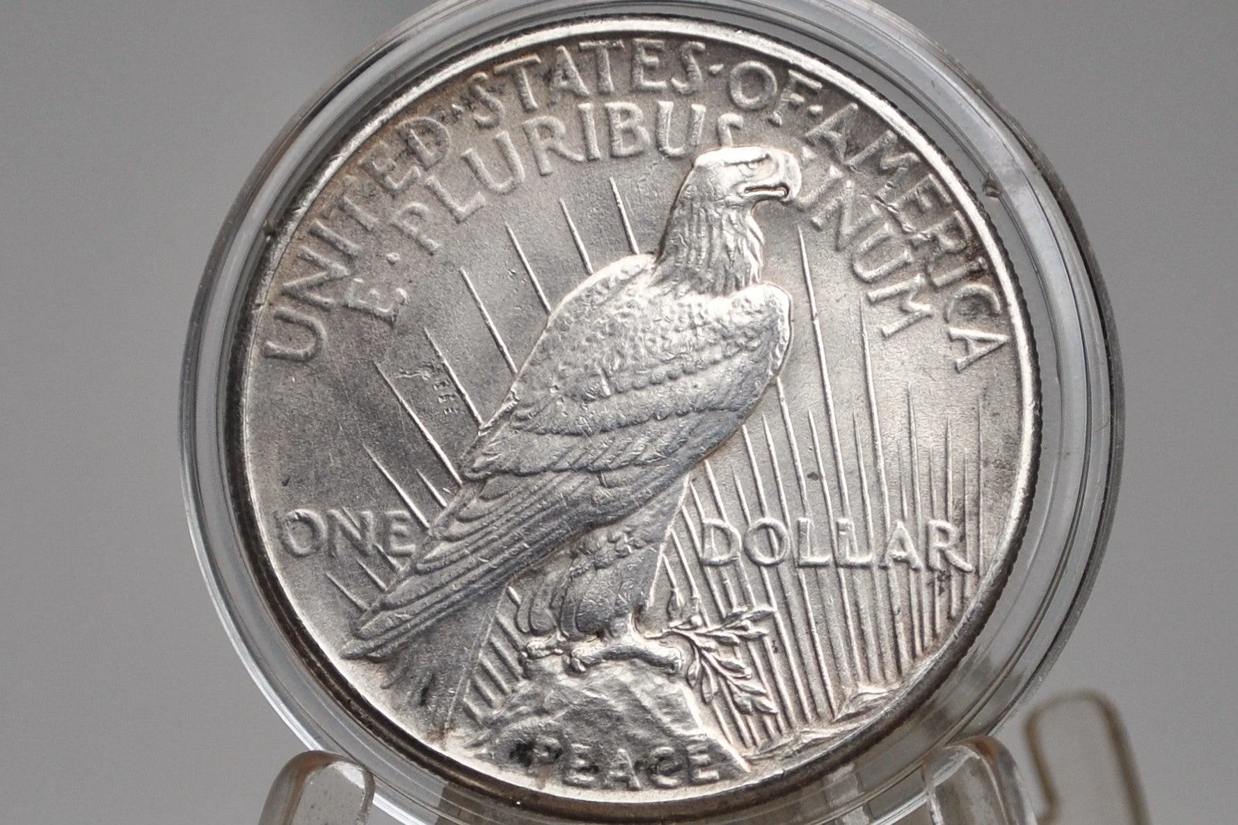1928 Peace Dollar, Key Date - Uncirculated Details, Cleaned - Philadelphia Mint - 1928 P Silver Dollar Key Date 1928 Peace Dollar - Image 2