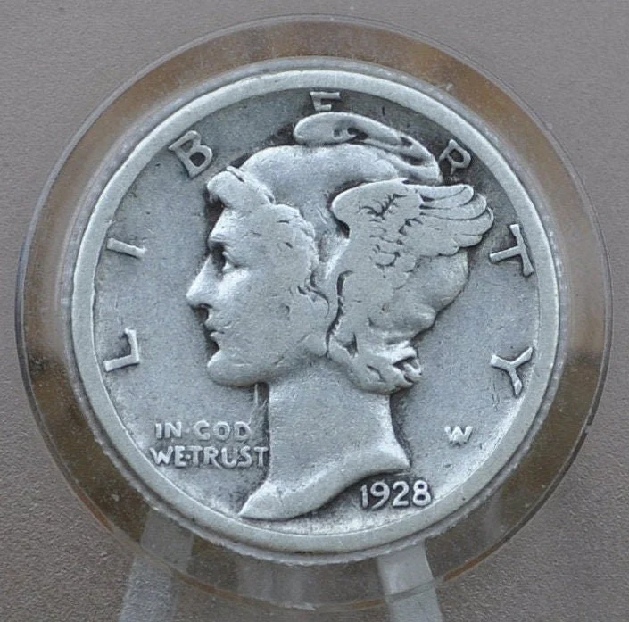 1928 S Mercury Silver Dime - Choose by Grade / Condition - San Francisco Mint - 1928 S Liberty Head Silver Dime - Image 5