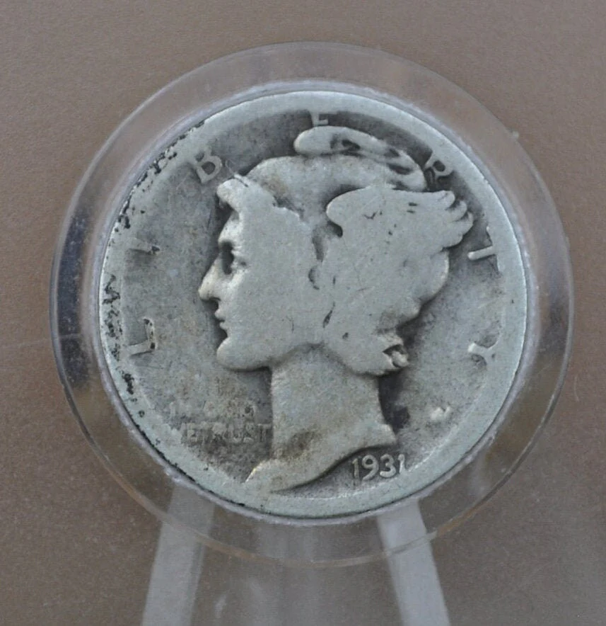 1931-D Mercury Silver Dime - Choose by Grade / Condition - Denver Mint - 1931 D Winged Liberty Dime - Semi-Key Date - Image 6