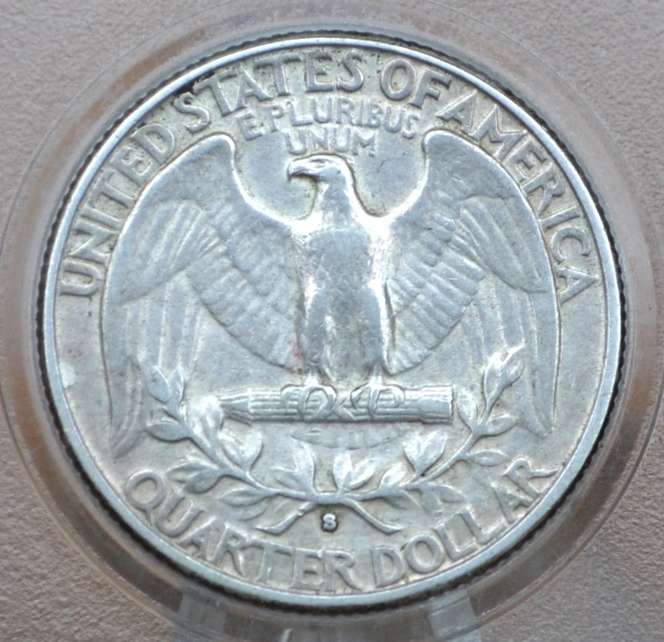 1932-S Washington Silver Quarter - AU50 (About Uncirculated) - San Francisco Mint - Key Date Quarter 1932 S - 1932 S Quarter Collection - Image 2