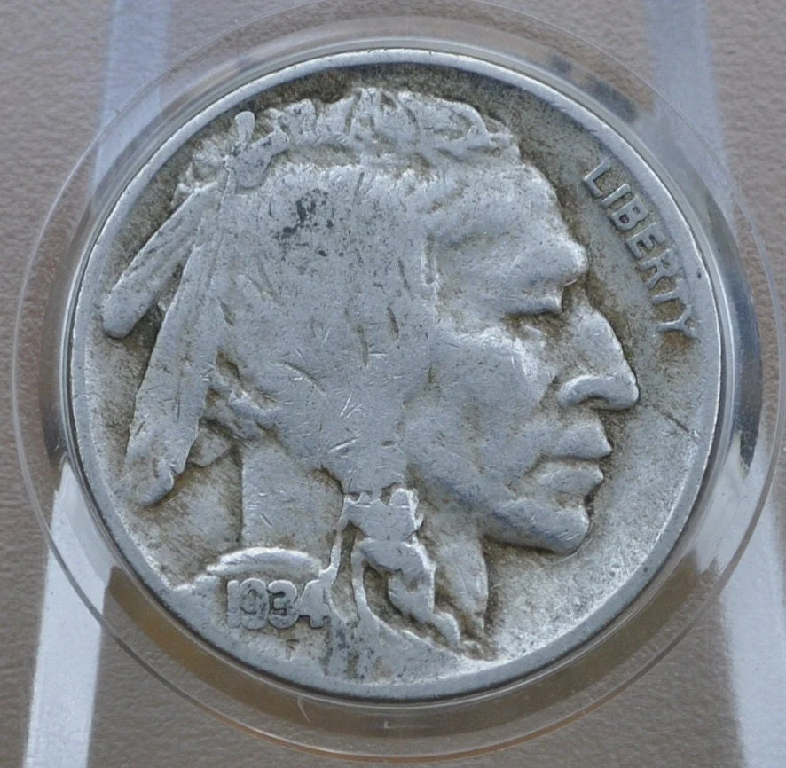 1934 D Buffalo Nickel - Choose by Grade / Condition - 1934-D Nickel 1934D Indian Head Nickel 1934 D - Denver Mint - Image 7