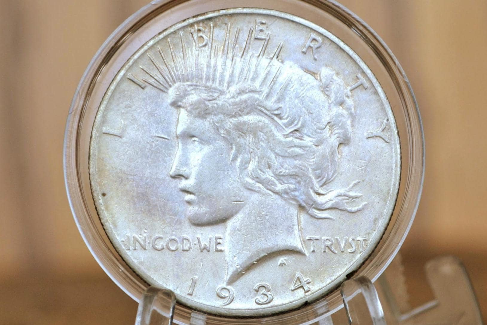 1934 Peace Dollar - Choose by Grade - 1934 P Peace Silver Dollar - Philadelphia Mint - Better Date & Mint Silver Dollar 1934 P - Image 6