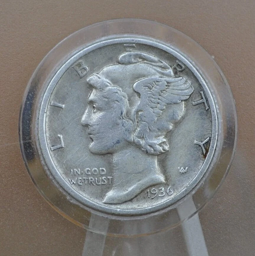 1936 Mercury Silver Dime - Choose by Grade - P,D,S Mints - 1936S Liberty Head Dime - 1936-D - Image 7