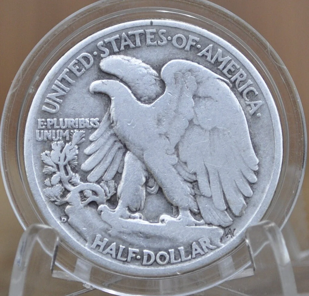 1937-D Walking Liberty Silver Half Dollar - Choose by Grade - Denver Mint - 1937D Half Dollar / 1937 D Half Dollar, Better Date - Image 8