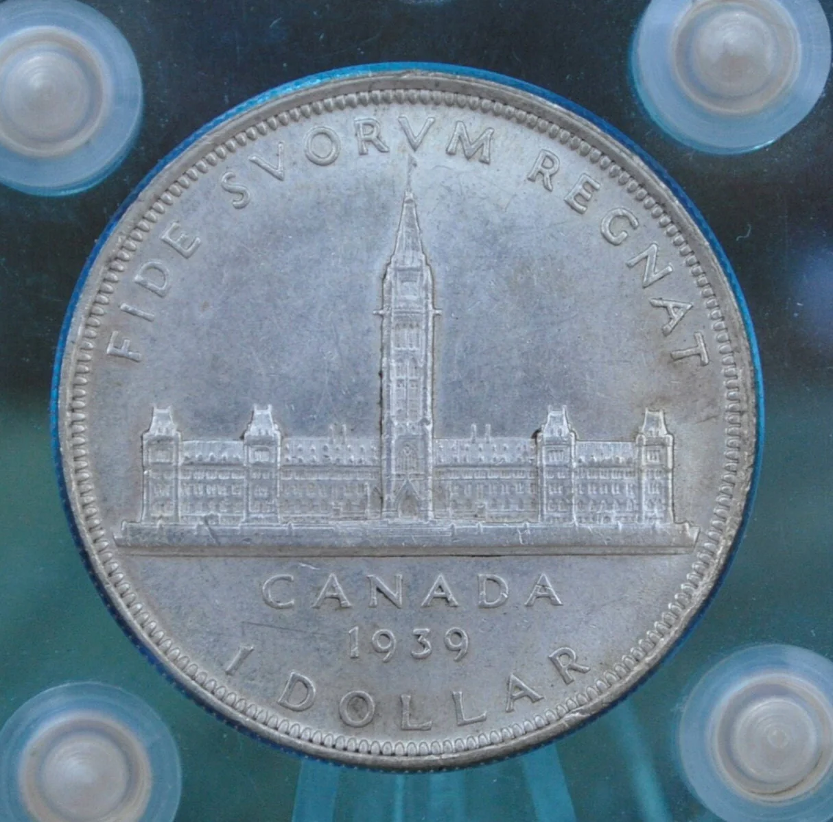 1939 Canadian Silver Dollar - AU (About Uncirculated) - 80% Silver - King George VI Silver Dollar Canada - Canadian Coin Collection - Image 3