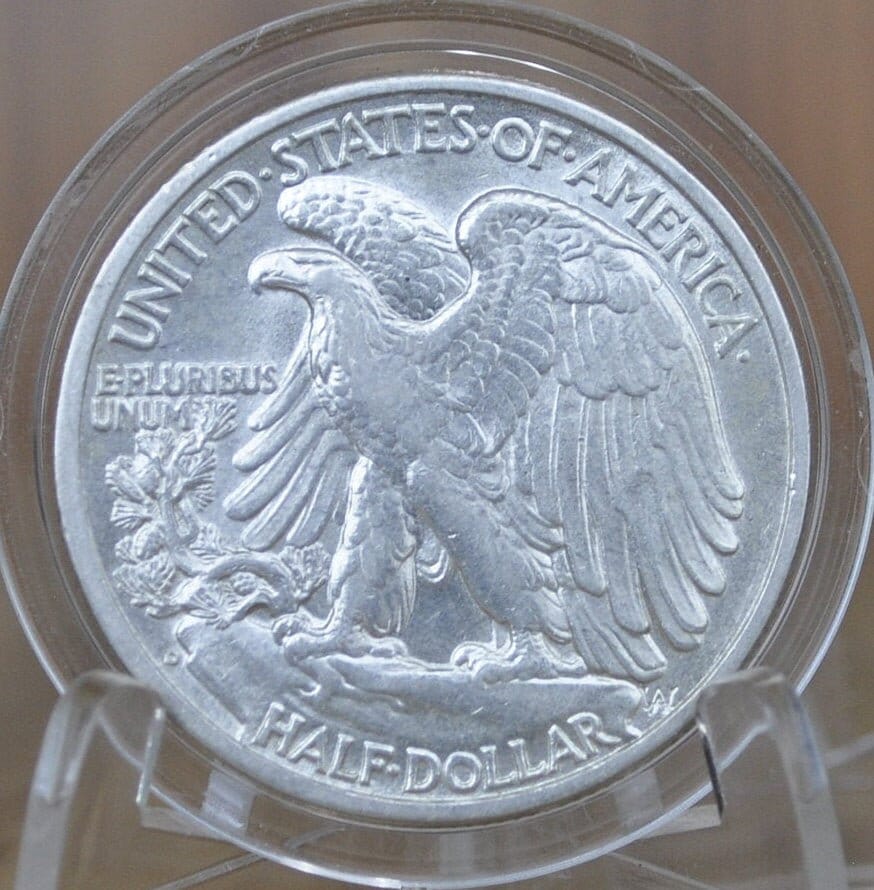 1939-D Walking Liberty Silver Half Dollar - Choose By Grade - Denver Mint - 1939D Half Dollar / 1939 D Half Dollar - Wlh 1939 D - Image 4