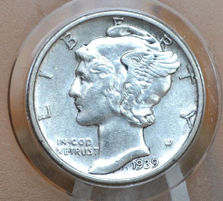 1939 Mercury Silver Dimes P,D,S - Choose by Mint & Grade - 1939D Mercury Head / 1939 S Liberty Head Dime - Winged Liberty Head 1939P - Image 5
