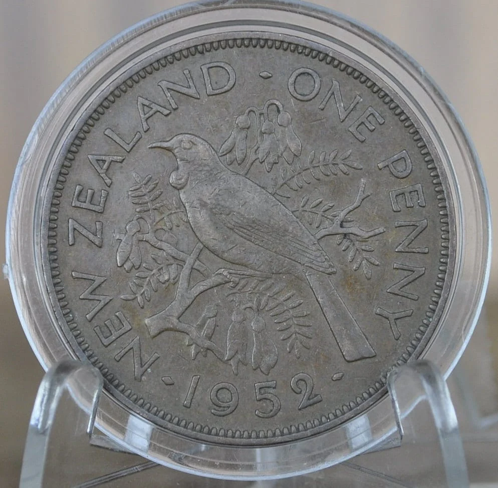 1940s-1960s New Zealand Pennies - Choose by Date - Great Condition / Detail - King George - Collectible New Zealand Coins - Great Design - Image 4