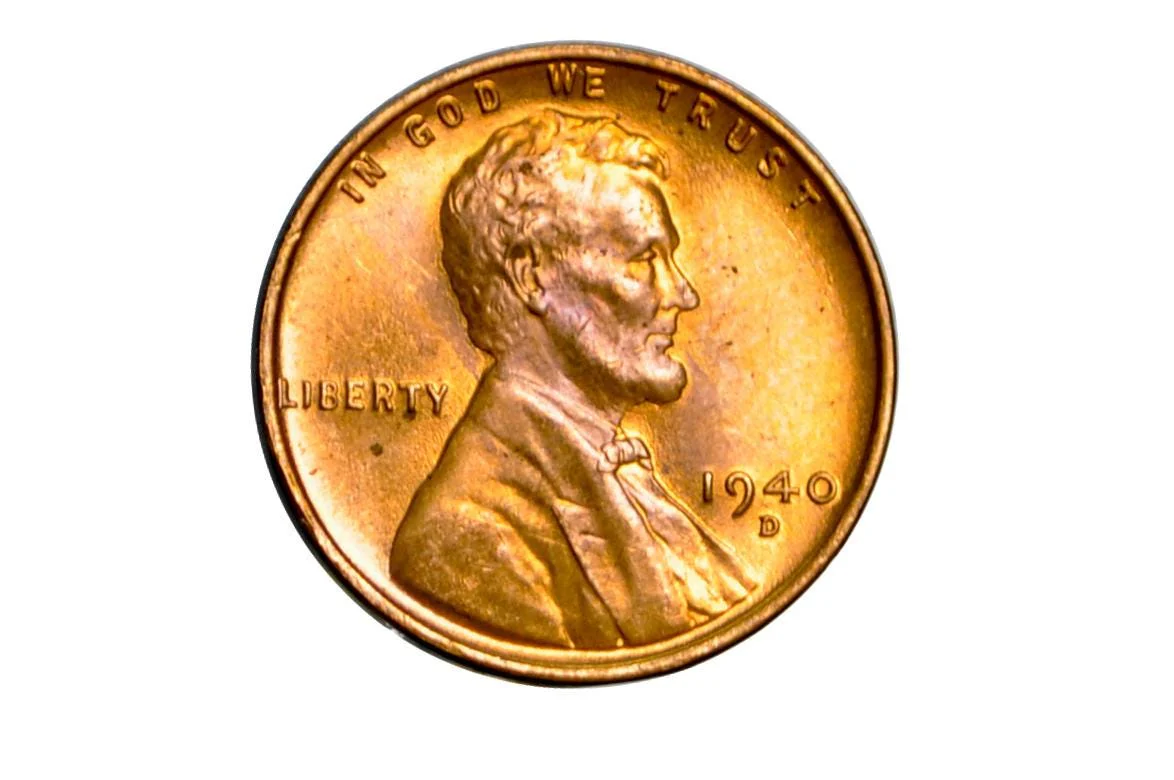 1940 P,D,S Wheat Pennies - XF/AU Grade / Condition - Philly, Denver, San Fran Mints - Wheat Back Cent 1940 D Wheat Ear Lincoln Cent 1940 S - Image 4