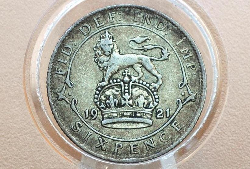 6 Pence Great Britain, Choose by Date! 1910s 20s 30s 40s 50s & 60s- Queen Elizabeth - Birthdays, Jewelry, Weddings Sixpence UK Six Pence - Image 3