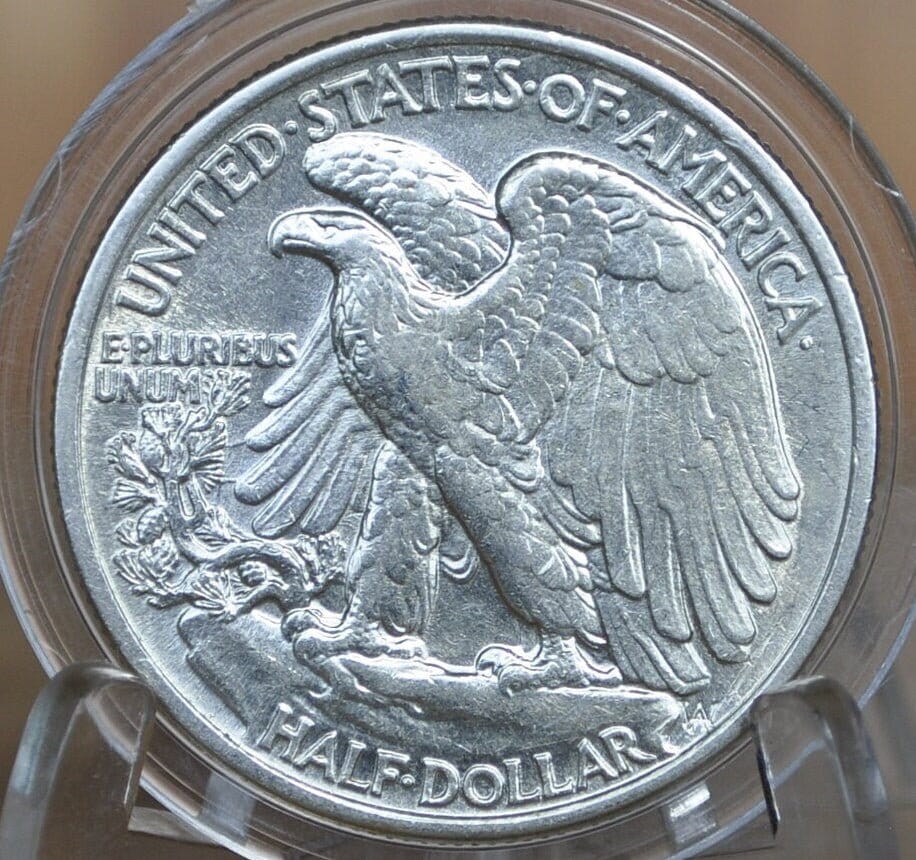 1943 Walking Liberty Silver Half Dollar - Choose by Grade VF-BU (Very Fine to Uncirculated) -Philadelphia Mint- 1943 P Walking Liberty - Image 3