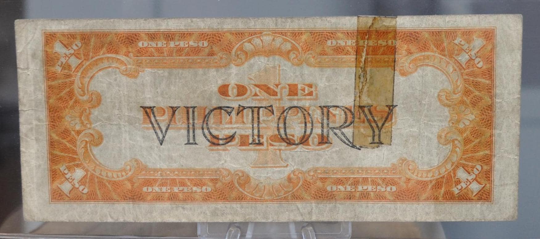 1944 Philippines 1 Peso Victory Note - Choice of Condition - U.S. Occupation - 1944 One Peso Philippines Victory Banknote - P#94a - Image 8