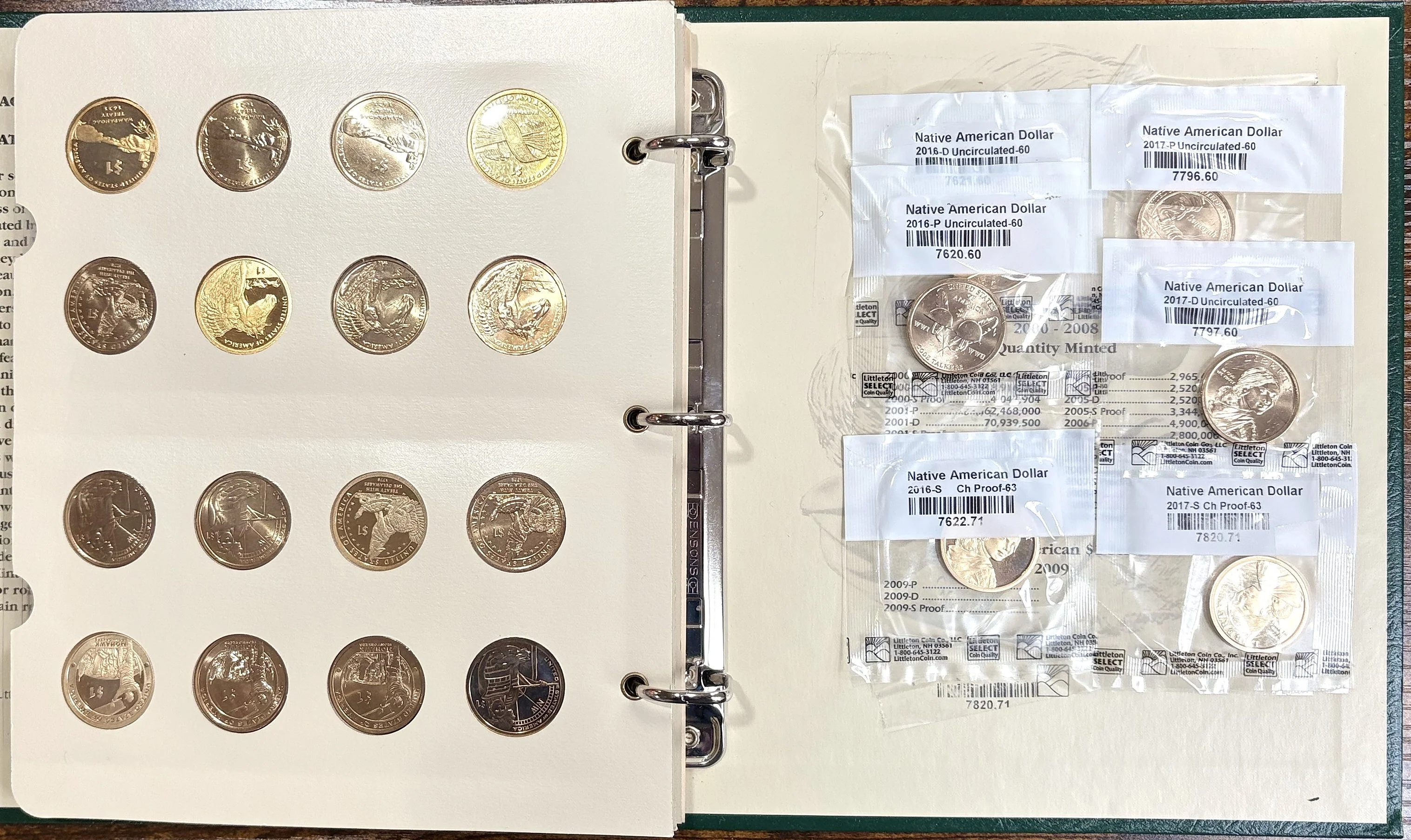 Sacagawea Dollars 2000-2008 Native American Archive Quality $1 Series Full Set - Completed Sacagawea Dollars Native American One Dollar Series - Image 6