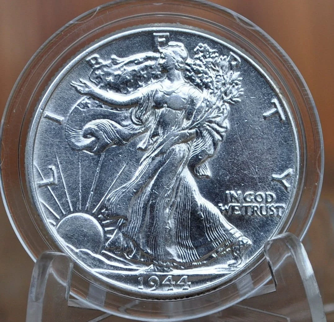 1944 Walking Liberty Half Dollar - Choose by Grade - Philadelphia Mint - 1944-P Half Dollar Wlh 1944 - Image 5