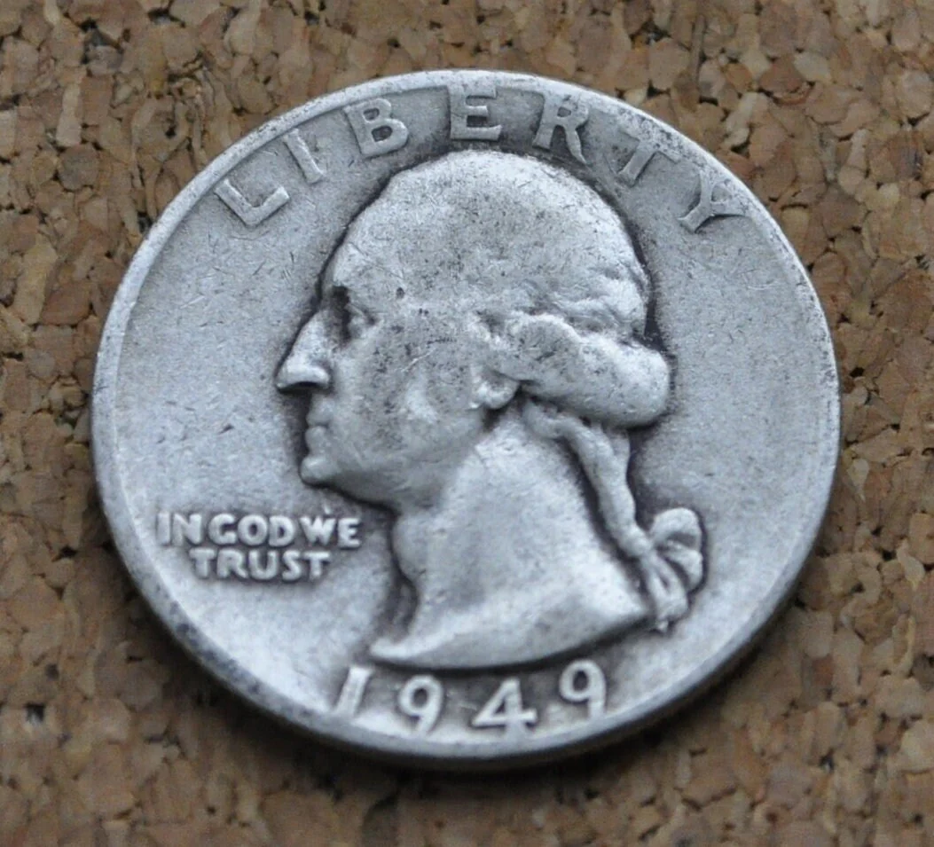 1949 Washington Silver Quarter - Choose by Grade - Philadelphia Mint -1949 Quarter- 1949 P Washington - 1949 P Quarter - 1949 Silver Quarter - Image 6