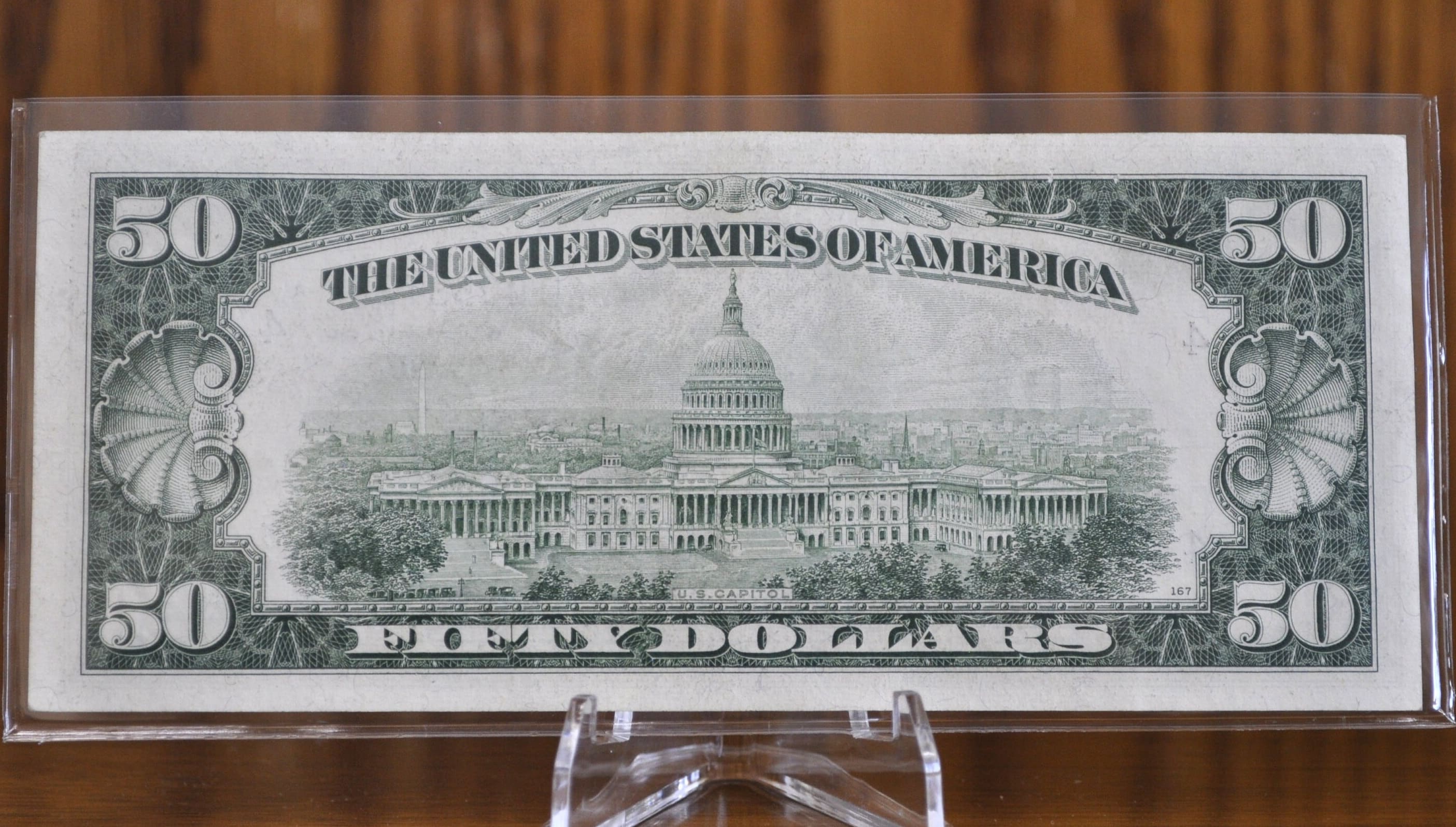 1950-B 50 Dollar Star Note Fr#2109-D* - Uncirculated - Cleveland 1950 B Fifty Dollar Federal Reserve Note Fr Number 2109-D*, Rare Note - Image 2