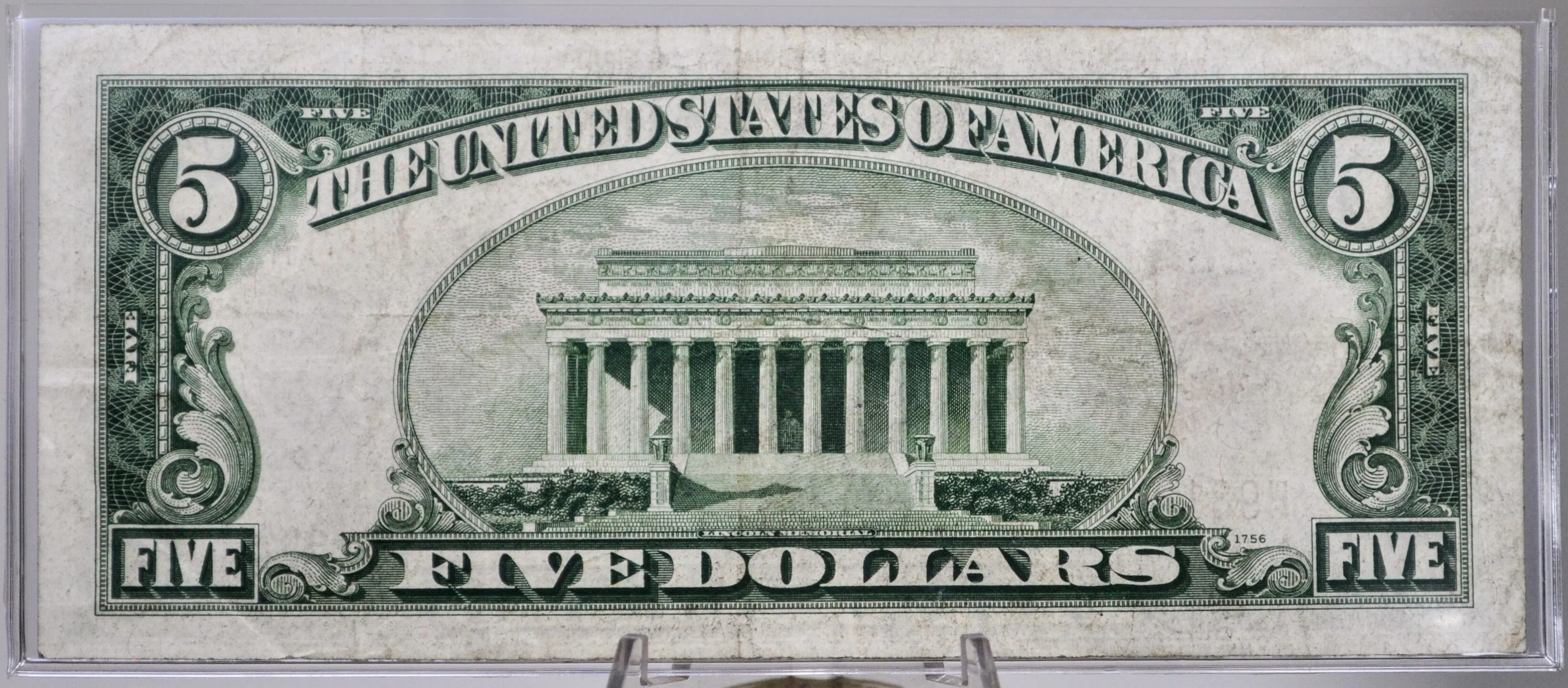 1928F Fancy Palindrome Pattern Serial Number 5 Dollar Legal Tender Note - 98187189 - 1928-F Red Seal Five Dollar Fancy Serial Note - Fr.1531 - Image 2