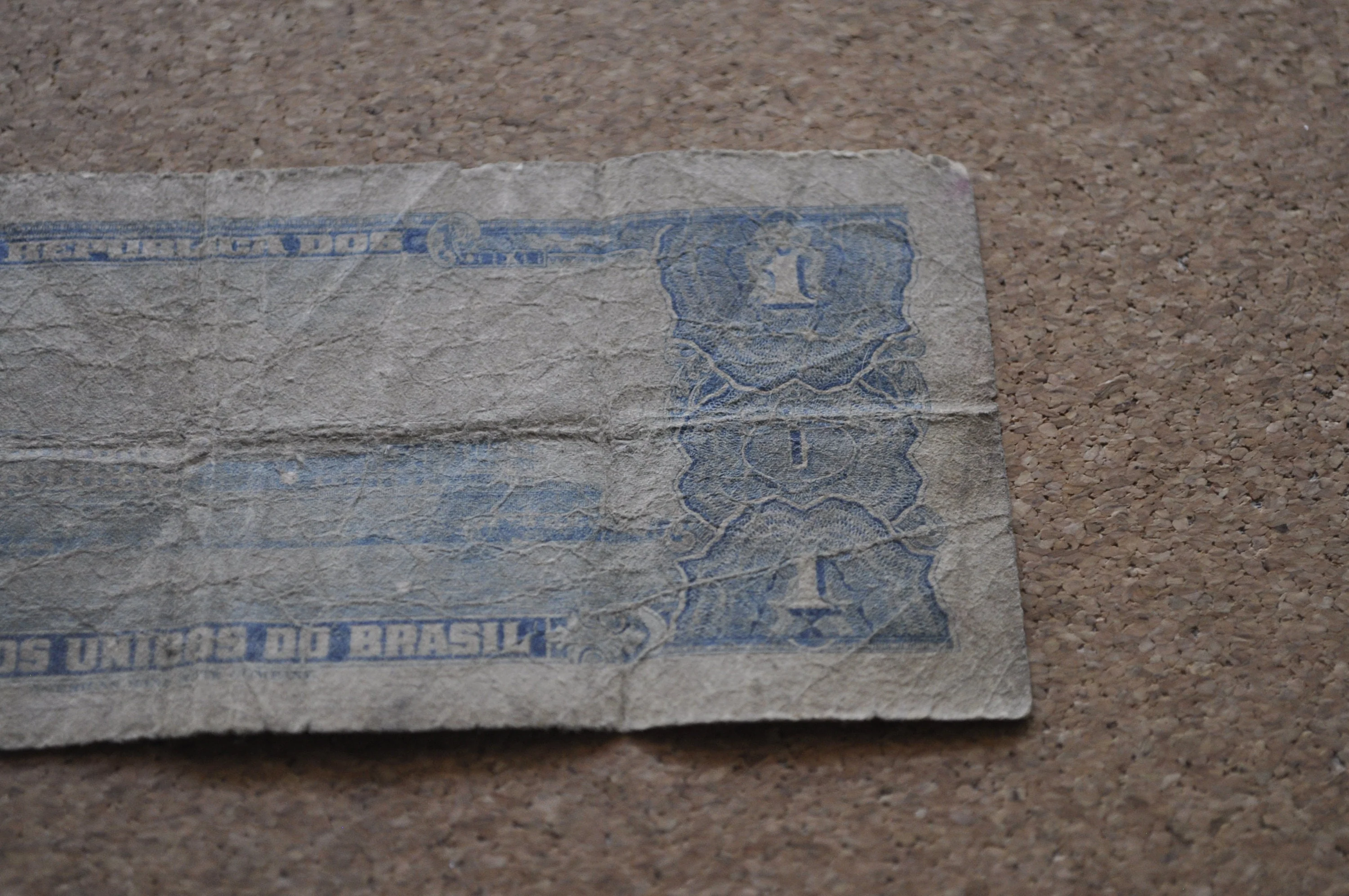 1954 Brazilian 1 Cruzeiro Banknote - One Cruzeiro Paper Note - Marquis of Tamandaré - Image 7
