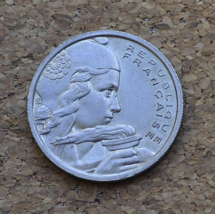 1955 French 100 Francs Coin - BU (Uncirculated) One Hundred Franc Coin 1955 France - Copper Nickel - Mint Luster - High Grade - Image 5