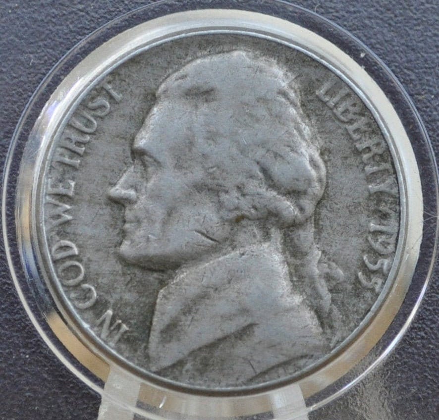 1955 Jefferson Nickel - Choose By Grade, F-Bu (Fine To Uncirculated) Grades - 1955 P Nickel Jefferson 1955 P Philadelphia Mint Nickel 1955 P - Image 6