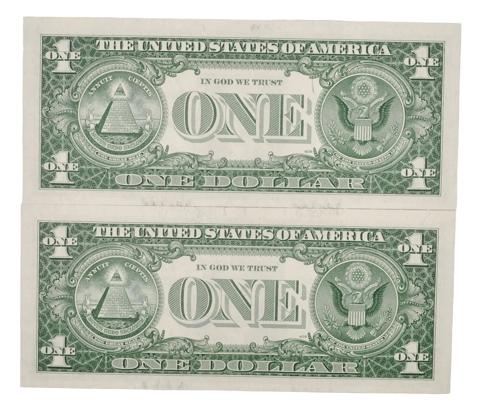 1957 B Silver Certificate 1 Dollar Notes Pair - Consecutive Serial Numbers - 1957B One Dollar Set of 2 Sequential Banknotes - Fr#1621 - Image 2