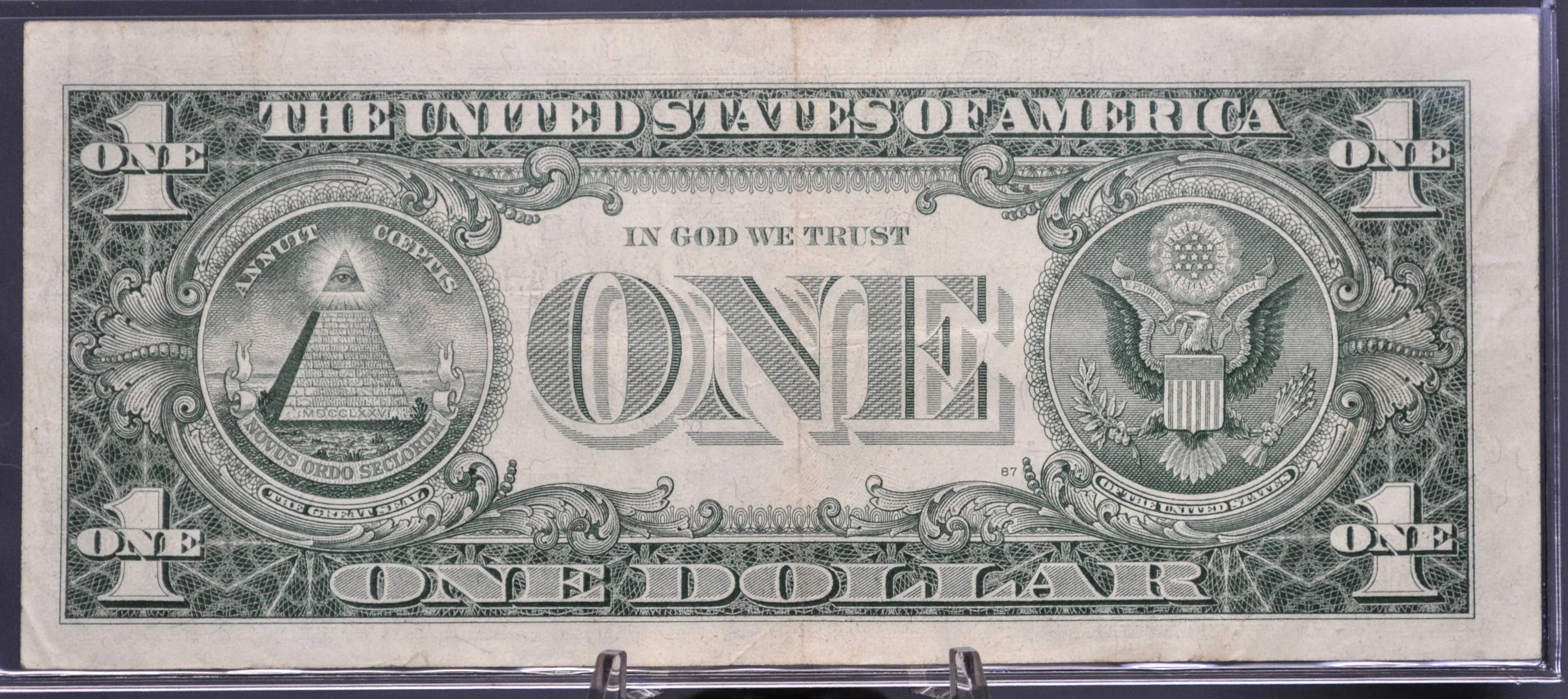 1957 Fancy Bookend Serial Number Silver Certificate 1 Dollar Note - 72514272 - 1957 One Dollar Blue Seal Fancy Serial Banknote - Fr#1619 - Image 2