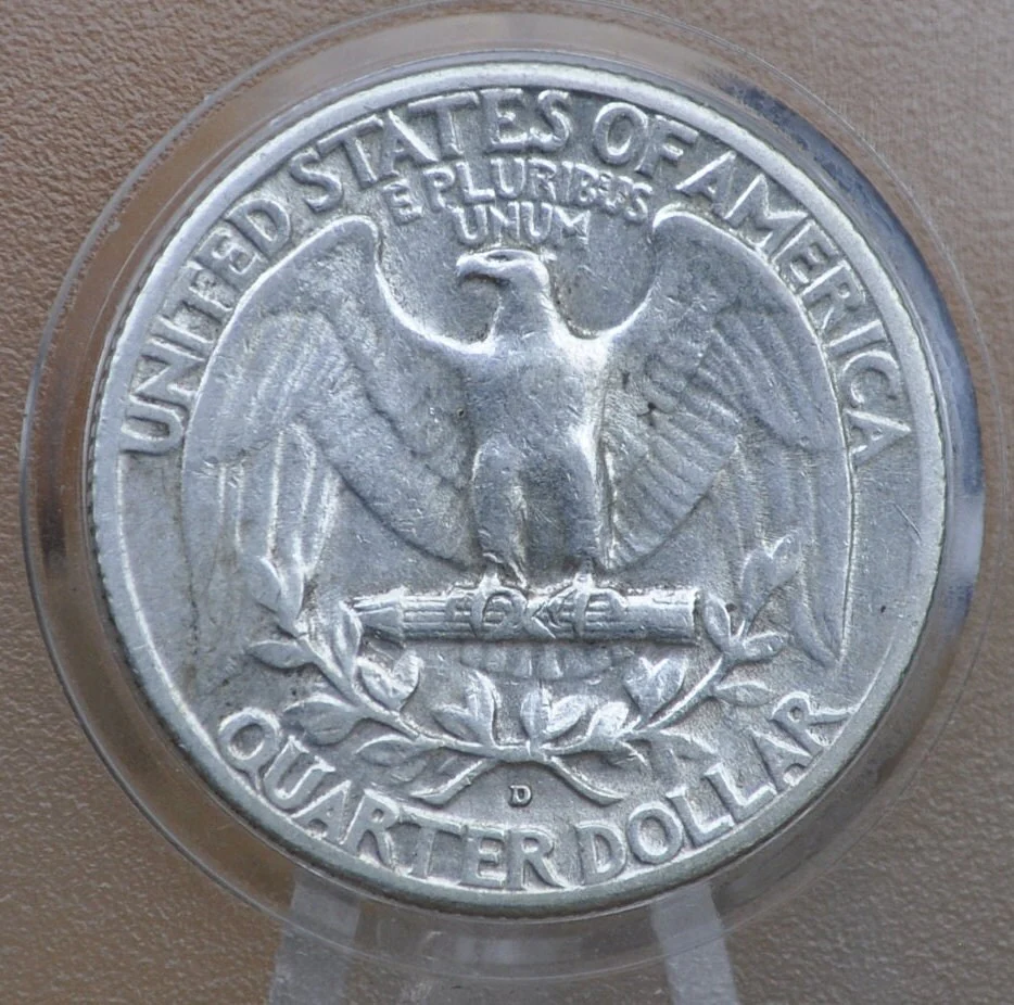 1957 P&D Washington Silver Quarter - Philadelphia and Denver Mints - 1957 Quarter 1957 D Washington - Image 3