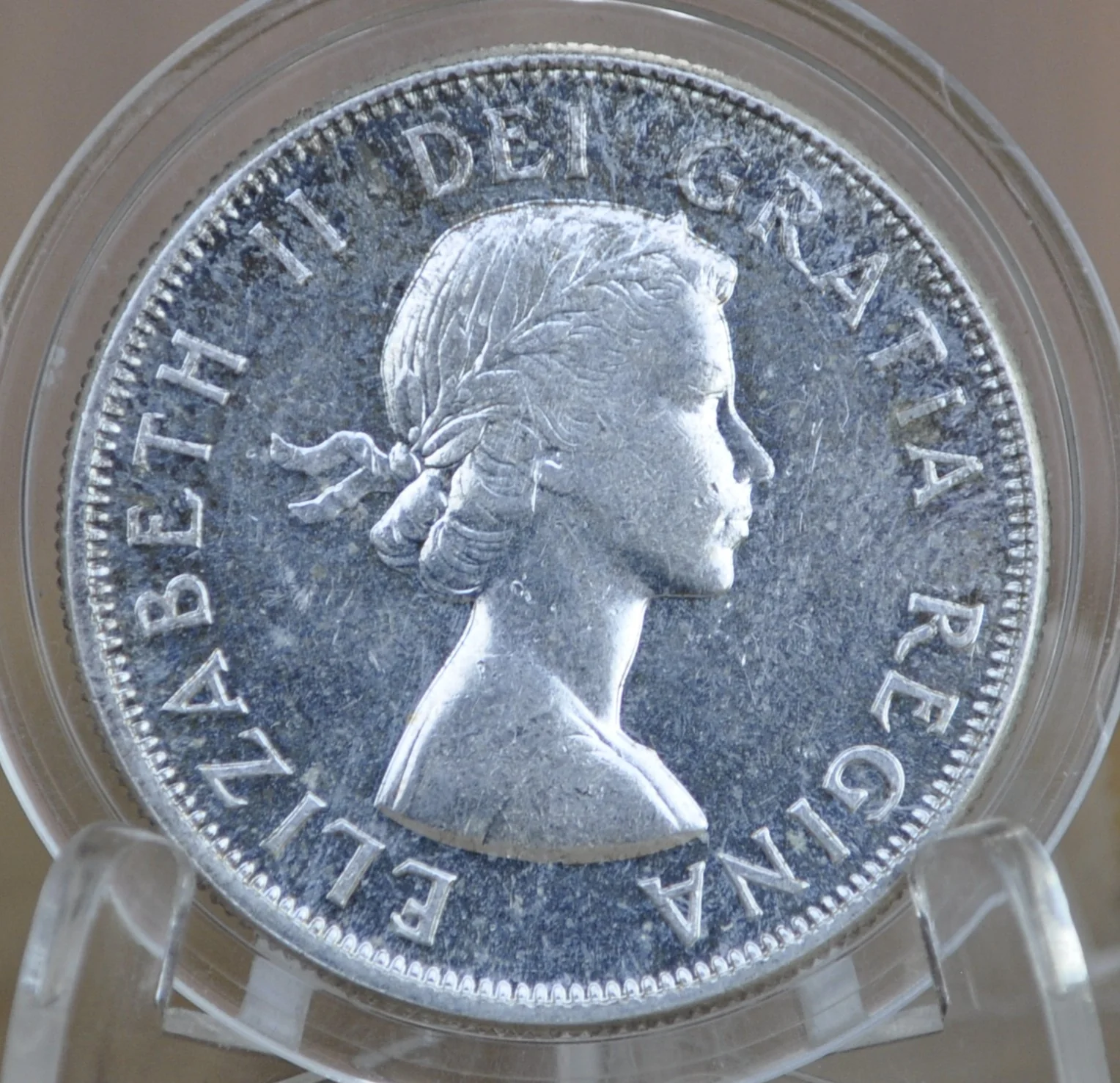 1958 Canadian Silver Half Dollar - BU (Uncirculated) - Silver - 50 Cent Canada 1958 - Image 2